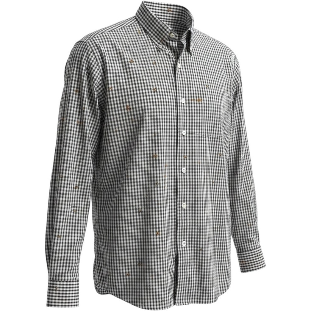 Brooks Brothers Men's XXL Black Gingham Check Dog Regent Fit Button Up L/S Shirt